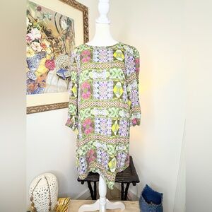 Hypnotik Juniors XL Boho Geometric Print Dress Multicolor Rayon